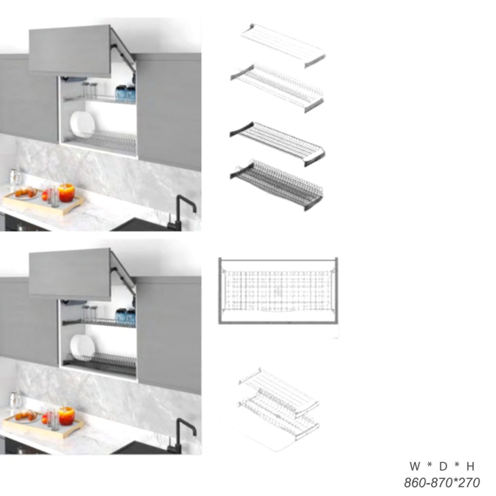 مطبقية تركي ثابتة عالية الجودة بألوان نيكل وأسود من تصنيع STARX، تصميم مميز وجميل ومتين، متوفرة بمقاسات 60 سم، 70 سم، 80 سم، و90 سم.