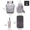 Lequeen Diamond 7TH Edition Soft Waterproof Original mommy bag - الجيل السابع الدايموند من ليكوين - Image 7
