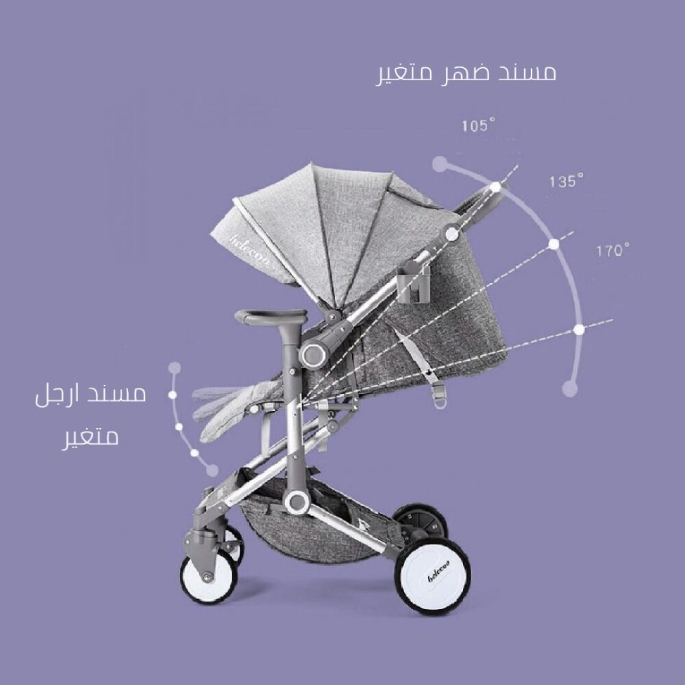 Belecoo A360 Stroller Grey - Image 5