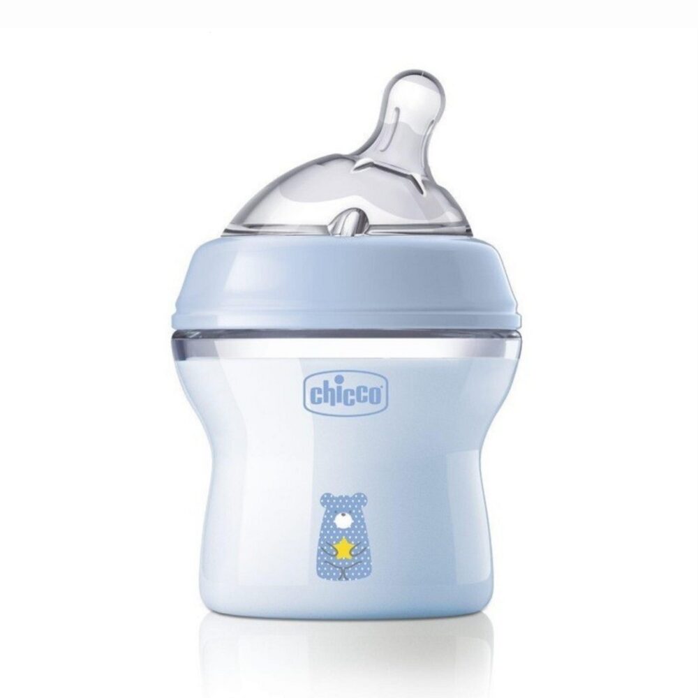 Chicco Natural Filling Plastic Bottle 150 Ml + 0 Month Milky Transparent