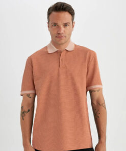 Defacto Regular Fit Polo T-Shirt Rust Orange