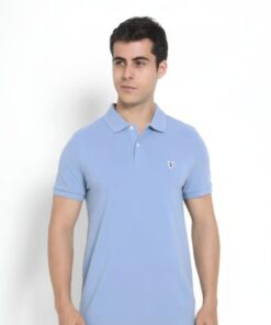 American Eagle Men's Slim Fit Polo Shirt Baby Blue