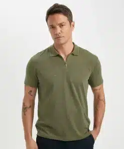 Olive Green Polo T-Shirt by Defacto